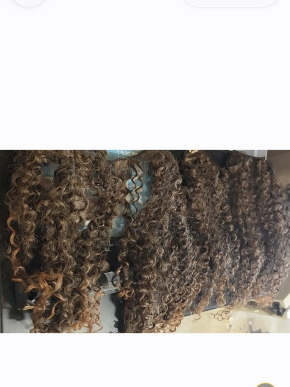 Curly Hair Extensions in Brown Like New